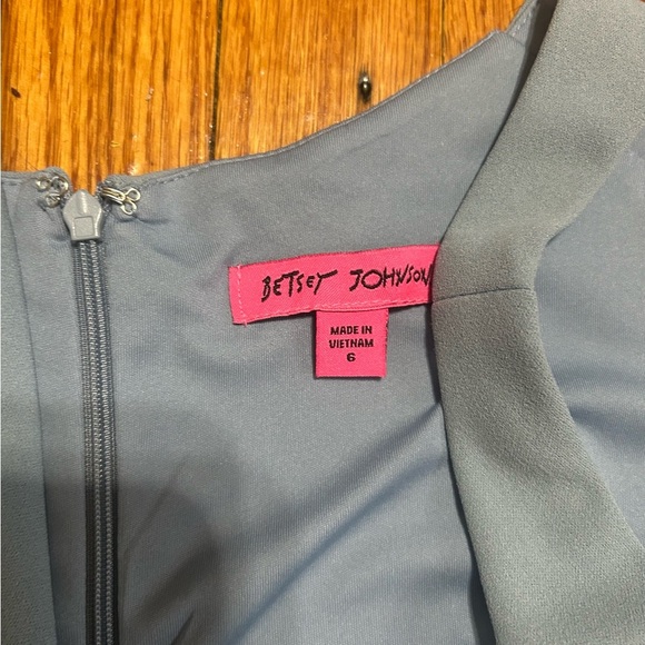 Betsey Johnson Blue Sleeveless Knee Length Sheath Dress Size 6 - Picture 5 of 8